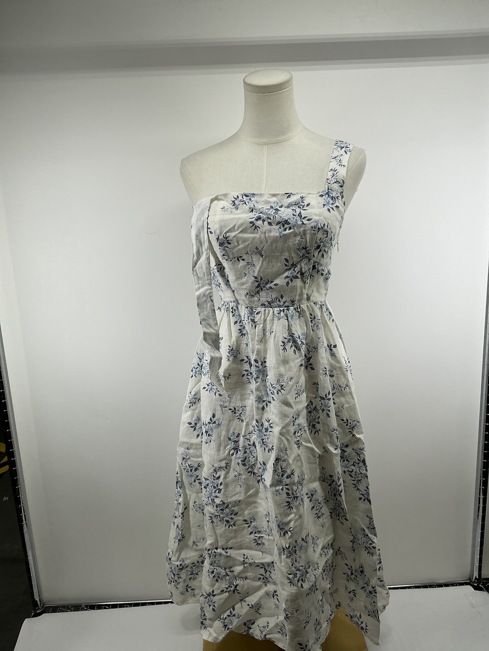 100% European Linen Fit & Flare Midi Dress